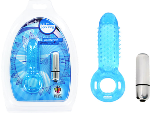 Bullet Cock Ring (Blue) Sex Toy Adult Pleasure