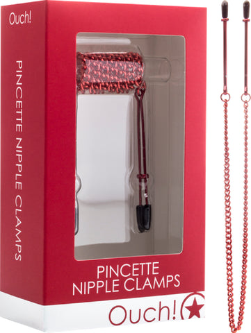 Pincette Nipple Clamps (Red) Sex Toy Adult Pleasure Orgasm Bondage
