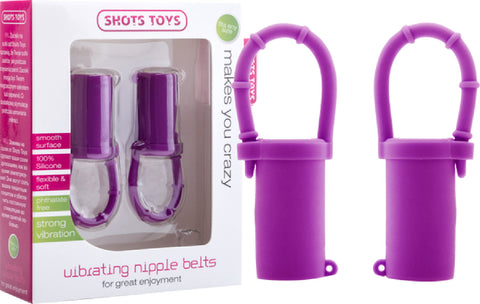 Vibrating Nipple Belts (Purple) Vibrator Sex Toy Adult Orgasm