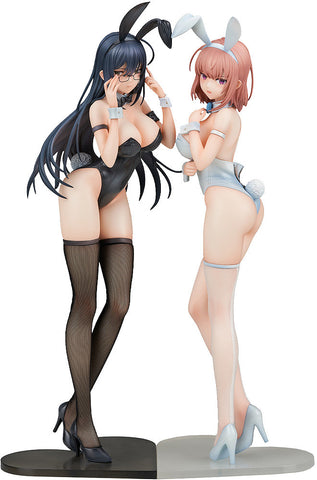 Ikomochi Original Character Black Bunny Aoi and White Bunny Natsume 2 Figure Set 1/6 Scale
