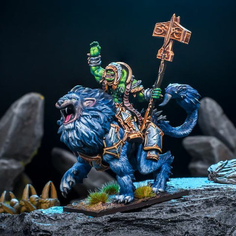 Kings Of War Riftforged Orc Stormcaller On Manticore