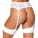 Dreamgirl Lace Garter Belt White