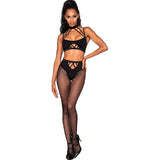 Dreamgirl Bralette & Pantyhose Bodystocking Set with Snap Neck Closure