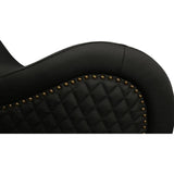 Kama Sutra Mebon Chaise Love Lounge Studded and Quilted Black