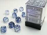 Chessex D6 Nebula 12mm d6 Black/white Dice Block