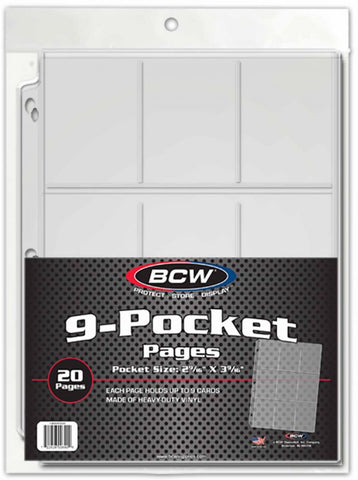 BCW 9 Pocket Pages