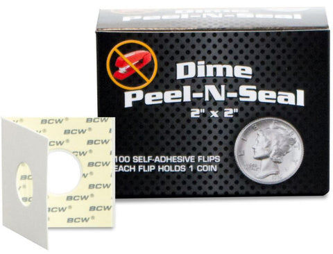 BCW Peel n Seal Paper Flips Adhesive Dime
