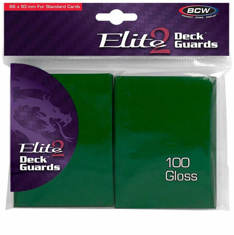 BCW Deck Protectors Standard Elite2 Glossy Green