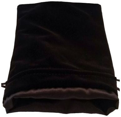 MDG Large Velvet Dice Bag with Black Satin Lining - Black