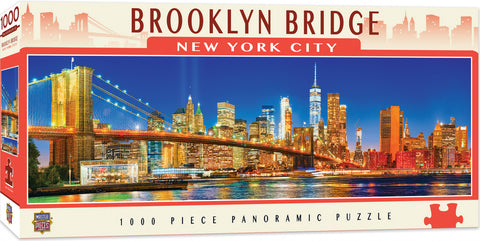 Masterpieces Puzzle City Panoramic Brooklyn Bridge, NYC Puzzle 1,000 pieces
