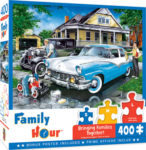 Masterpieces Puzzle Family Hour Three Generations Ez Grip Puzzle 400 pieces
