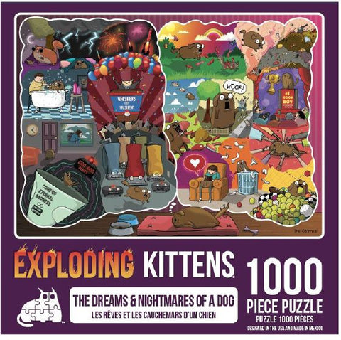 Exploding Kittens Puzzle The Dreams & Nightmares of a Dog 1,000 pieces