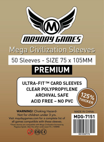 Mayday - Premium Mega Civilization Sleeves - 75 MM X 105 MM