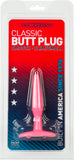 Butt Plug Smooth Anal Sex Toy Adult Pleasure Slim/Small (Hot Pink)