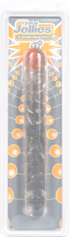 Jr. Double Dong 12" Jelly Dildo Sex Toy Adult Pleasure (Clear)
