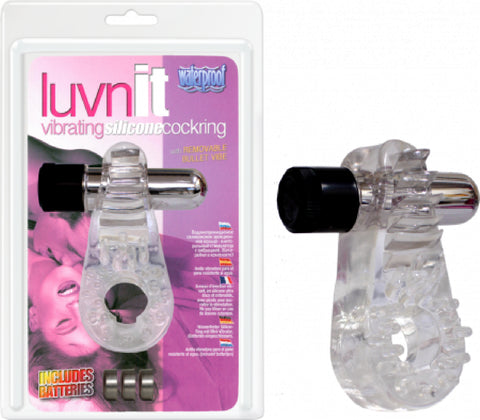 Luvn It Vibrating Cockring (Clear) Sex Toy Adult Pleasure