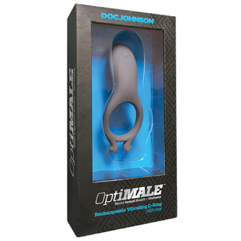 Rechargeable Vibrating C-Ring Sex Toy Adult Pleasure (Slate)