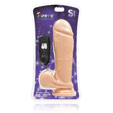 Thick Vibrating Cock w/ Balls and Suction 10in