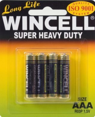 Wincell Super Heavy Duty AAA Carded 4Pk Battery