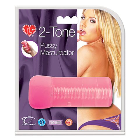 2-Tone Pussy Masturbator Sex Toy Adult Pleasure (Pink)