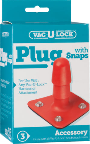 Plug W/ Snaps Dildo Dong Sex Toy Adult Pleasure