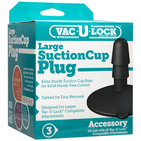 Large Suction Cup Plug Sex Toy Adult Pleasure  (Black)
