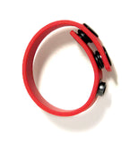 Boneyard Silicone Cock Strap - 3 Snap Ring - Red