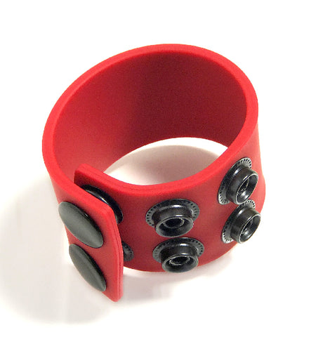 Boneyard 1.5inch Silicone Ball Strap - 3 Snap - Red