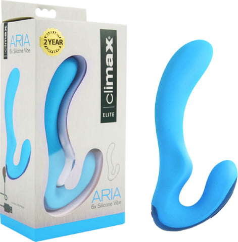 Elite Aria Rechargeable 6X Silicone Vibe (Blue)