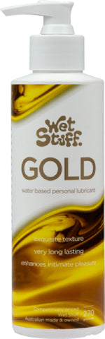 Wet Stuff Gold - Pump (270g) Lube Sex Toy Adult Orgasm