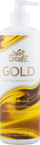 Wet Stuff Gold - Pump (550g) Lube Sex Toy Adult Orgasm