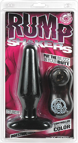 Rump Shakers - Vibrating Butt Plug - Medium (Black)