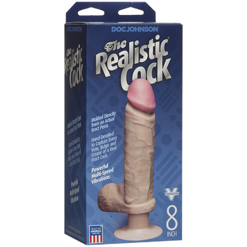 The Realistic Cock Vibrating Sex Toy Adult Pleasure 8" (Flesh) Sex Toy Adult Orgasm