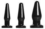 Level Up 3 Piece Anal Plug Set Black