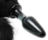 Midnight Fox Glass Anal Plug with Tail