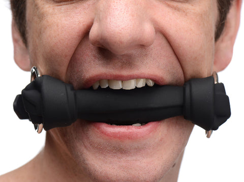 Silicone Bone Gag Black