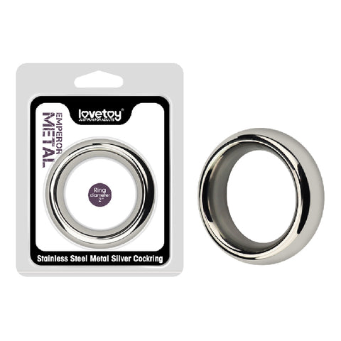 Stainless Steel Silver Cockring 2 in