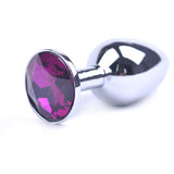 Metal Butt Plug Purple Small