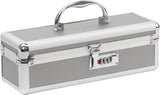 Lockable Medium Vibrator Case Silver