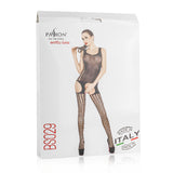 Bodystocking Black With Suspenders Effect