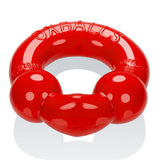 Ultraballs 2 Pack Cockring Steel And Red