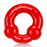 Ultraballs 2 Pack Cockring Steel And Red