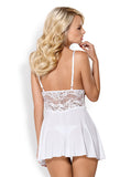 Classic Babydoll And Thong White