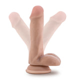 Silicone Willys 6in Silicone Dildo With Balls Vanilla