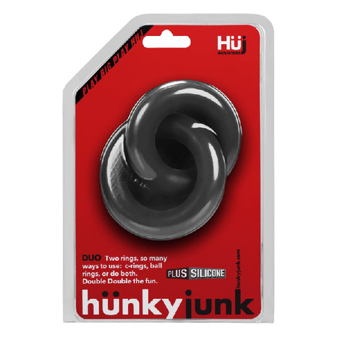 DUO Linked Cock/Ball Rings by Hunkyjunk Tar