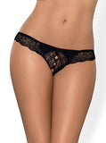 Miamor Crotchless Thong Blk