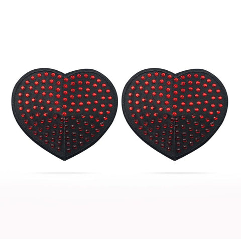 Reusable Red Diamond Heart Nipple Pasties