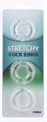 Stretchy Cockrings (Clear) Sex Adult Pleasure Orgasm