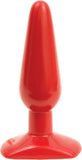 Butt Plug Smooth Anal Sex Toy Adult Pleasure Slim/Medium (Red)