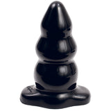 Triple Ripple Butt Plugs Sex Toy Adult Pleasure - Large (Black)